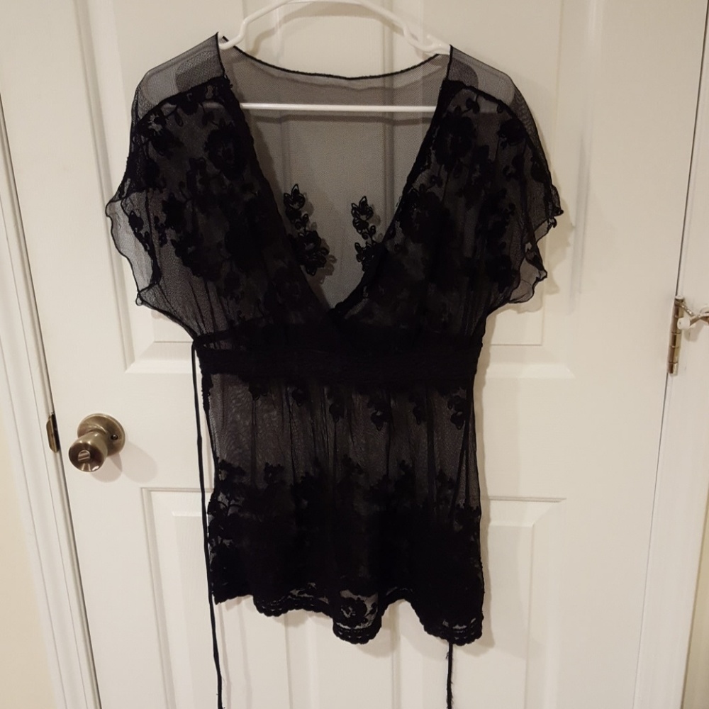 Sheer Black Blouse